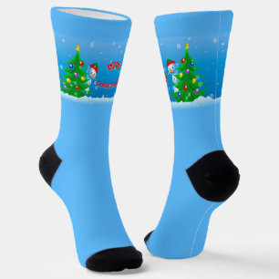 Snowman Peeking Socken