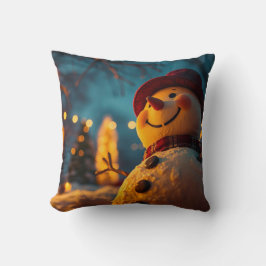 Snowman pillow kissen