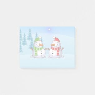 Snowman Playdate Post-it Klebezettel