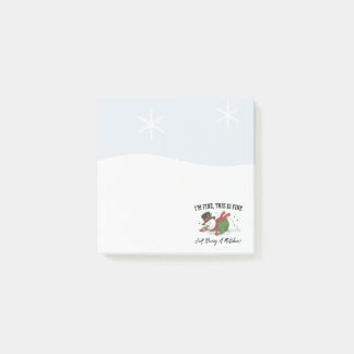 Snowman Post It Notes | I'm Fine Post-it Klebezettel