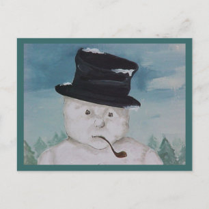 Snowman Postcard Postkarte