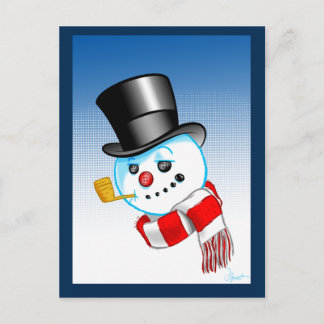 Snowman Postcard Postkarte