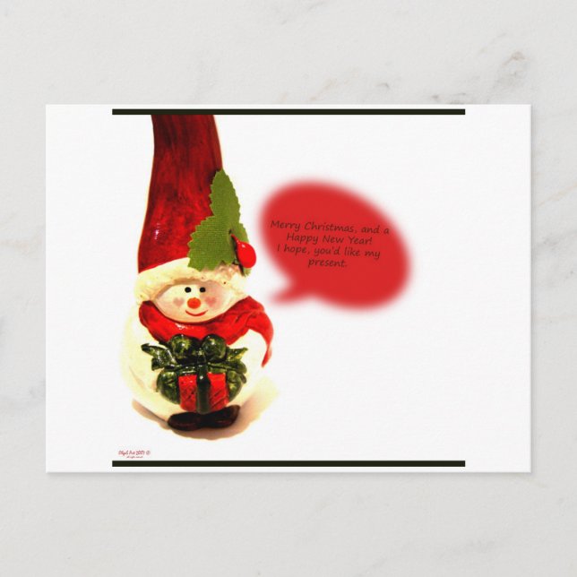 Snowman Postcard Postkarte (Vorderseite)