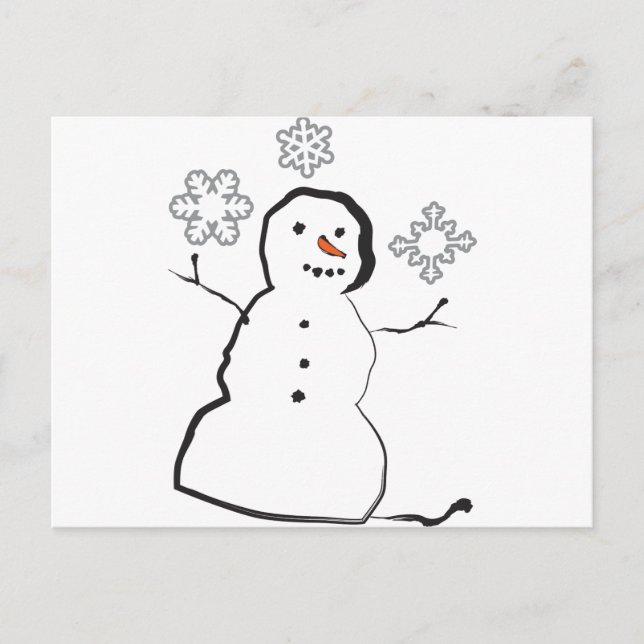 Snowman Postkarte (Vorderseite)