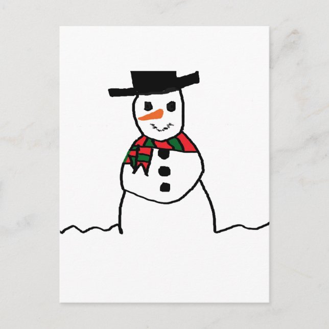 Snowman Postkarte (Vorderseite)