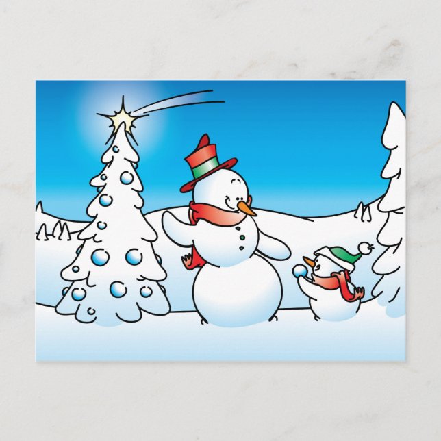 Snowman Postkarte (Vorderseite)