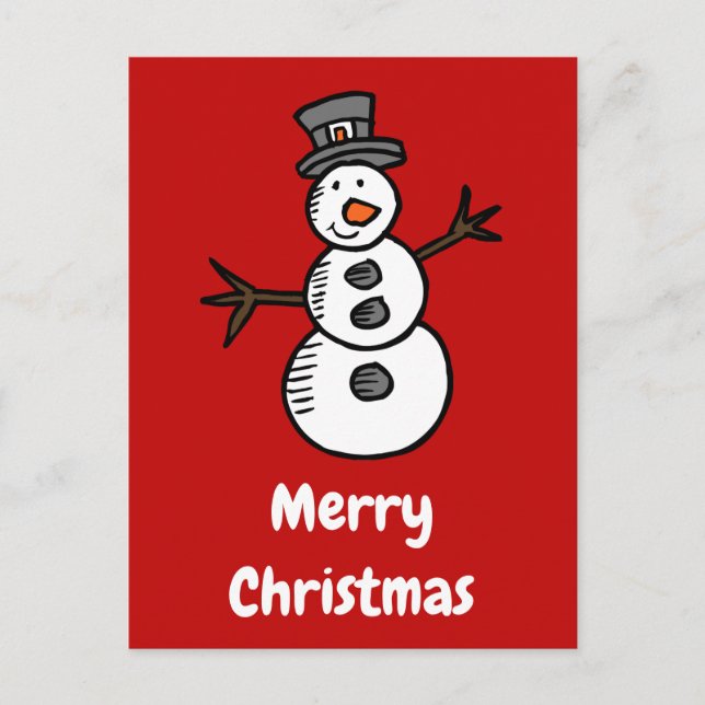 Snowman Postkarte (Vorderseite)