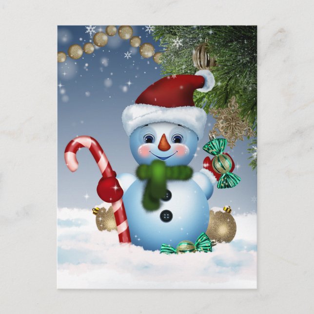 Snowman Postkarte (Vorderseite)