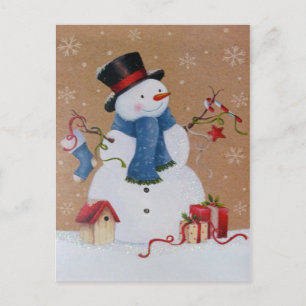 Snowman Postkarte