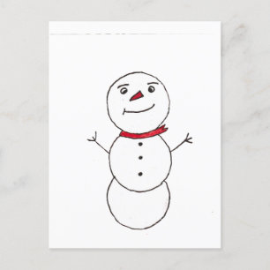 Snowman Postkarte