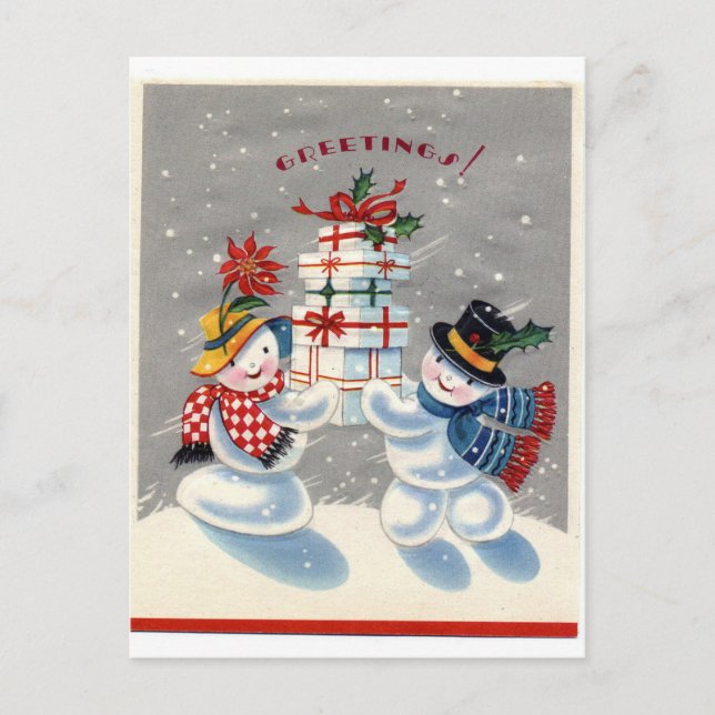 Snowman Postkarte (Vorderseite)