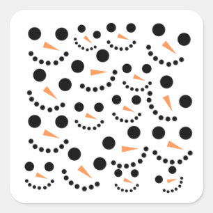 Snowman Quadratischer Aufkleber