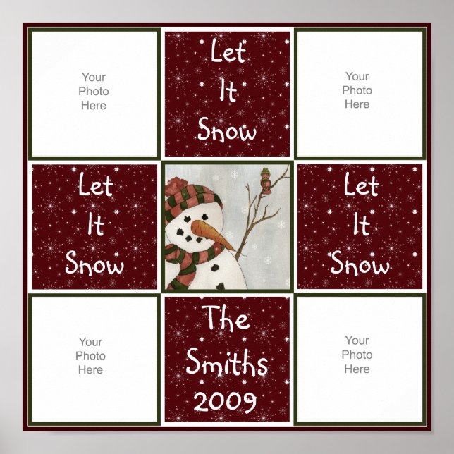 Snowman Quilt Scrapbook Page Poster (Vorne)