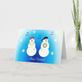 Snowman Rappers Feiertagskarte