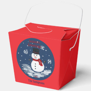 Snowman Red PERSONALIZE Cookie Leckerei Box Geschenkschachtel
