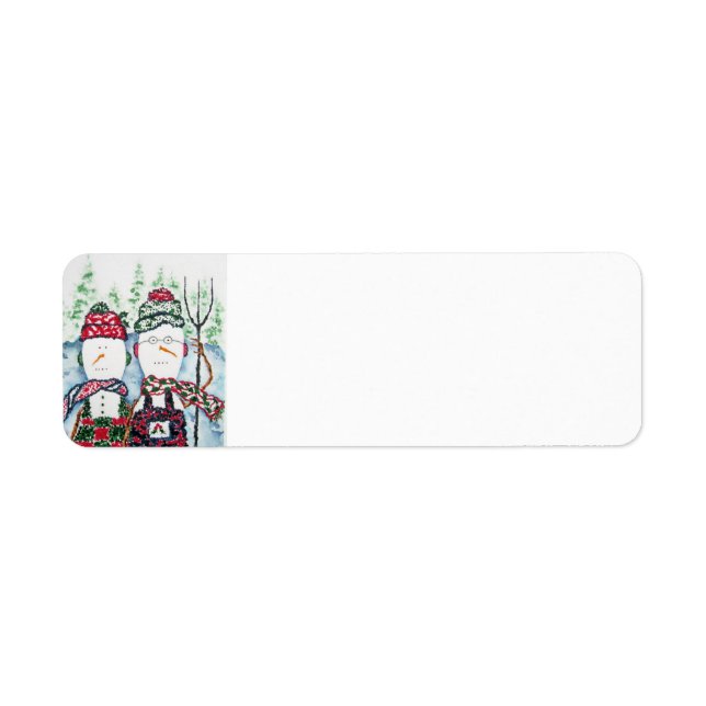 Snowman Return Address Label (Vorne)