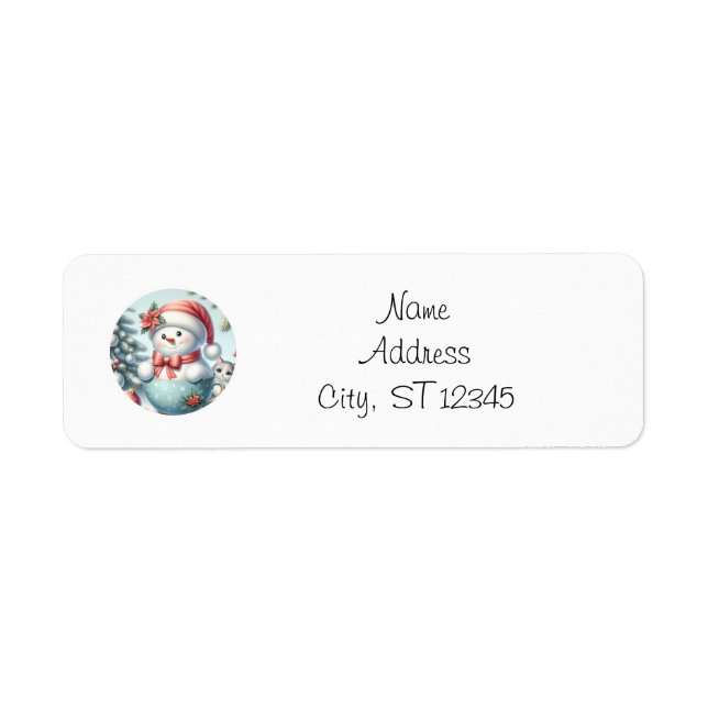 Snowman Return Address Label (Vorne)