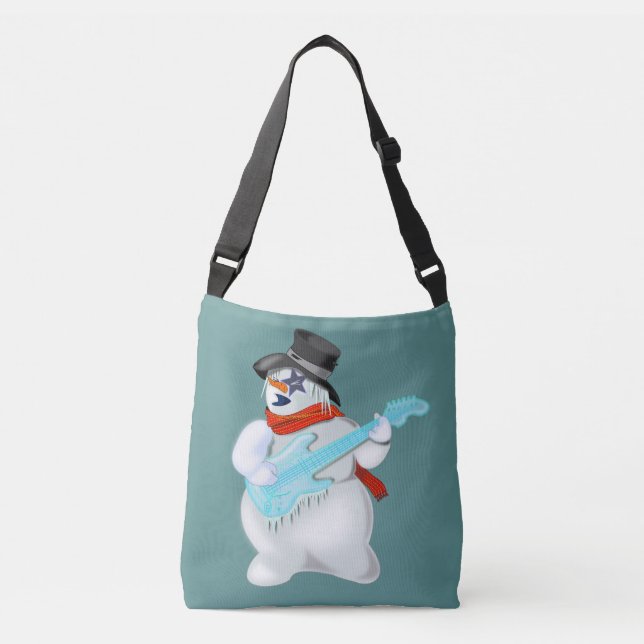 Snowman Rock Crossbody Bag Tragetaschen Mit Langen Trägern (Vorderseite)