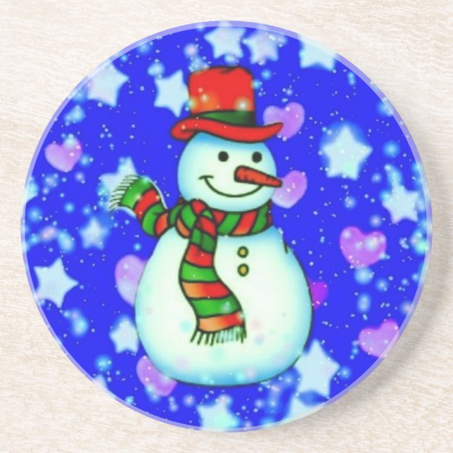 Snowman Sandstein Untersetzer (Vorne)