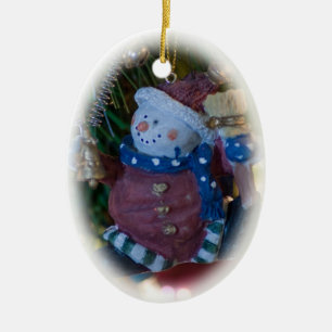 Snowman Santa Ornament