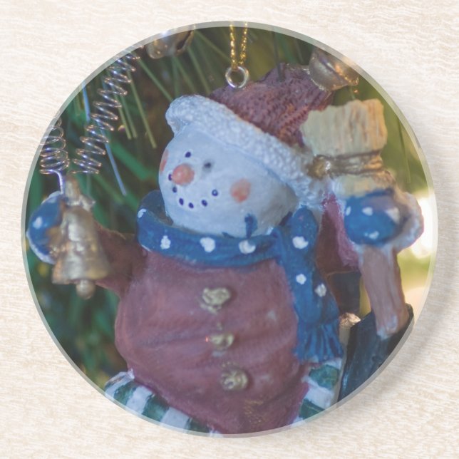 Snowman Santa Ornament Untersetzer (Vorne)