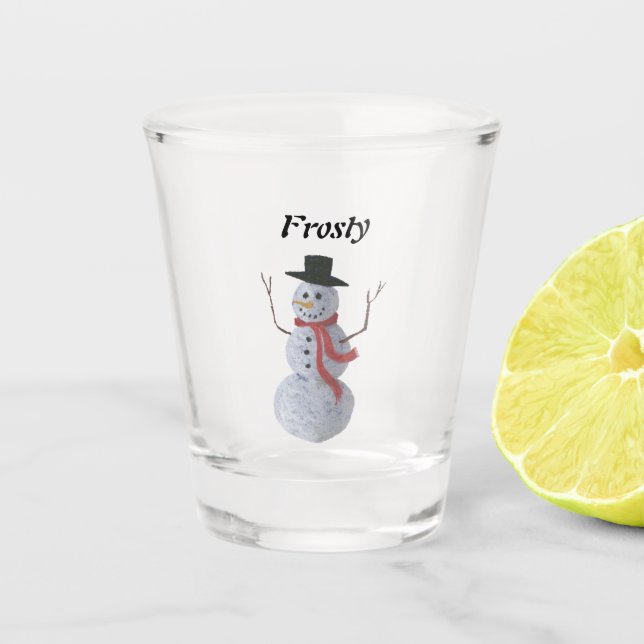 Snowman Schnapsglas (Vorderseite)