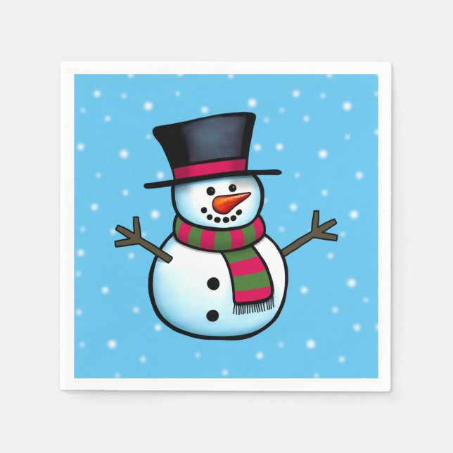 Snowman Serviette (Vorderseite)