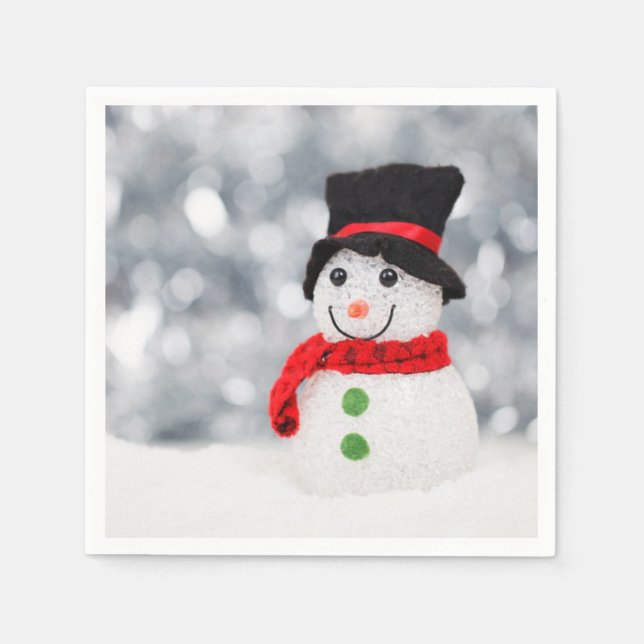 Snowman Serviette (Vorderseite)