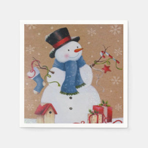 Snowman Serviette