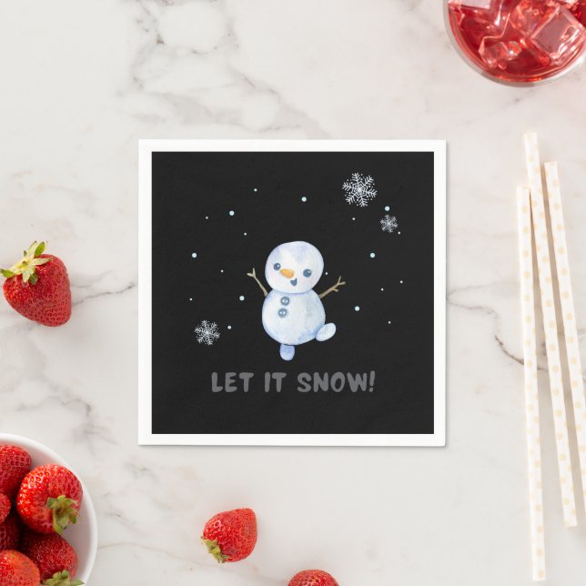 Snowman Serviette (Beispiel)
