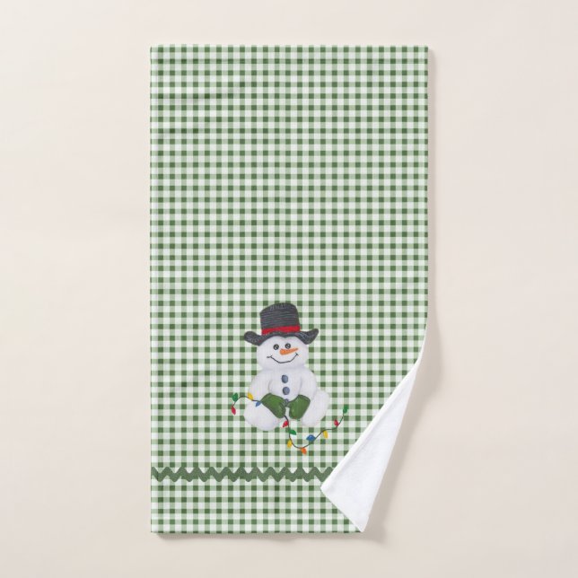 Snowman sitzend badhandtuch set (Handtuch)