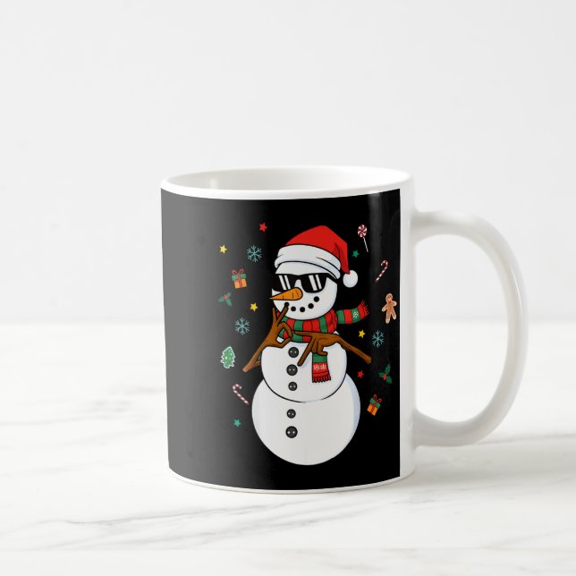 Snowman Six Seven Meme Christmas Pajamas 6 And 7 F Kaffeetasse (Rechts)