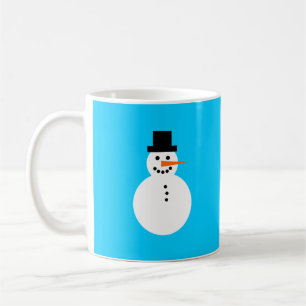 Snowman Sky Blauer Winterurlaub Weihnachten Hanukk Kaffeetasse