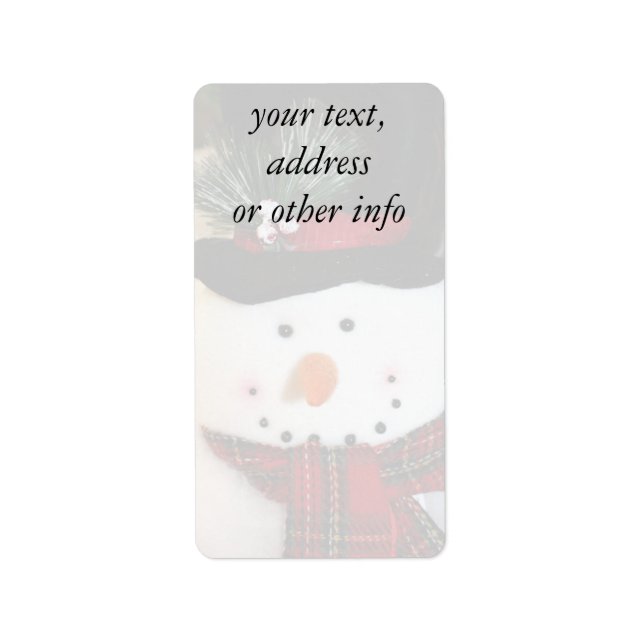 Snowman Smile Adressaufkleber (Vorne)