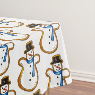 Snowman Snow Man Winter Zucker Weihnachten Tischdecke