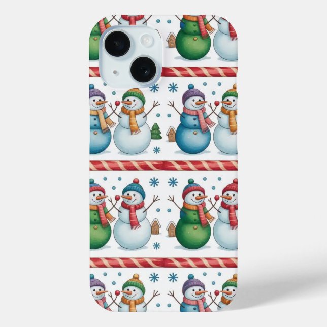 Snowman Snowflake Weihnachten iPhone / iPad Fall Case-Mate iPhone Hülle (Rückseite)