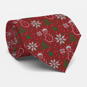 Snowman Snowflake Winter Szene Weihnachtsfeiertag Krawatte