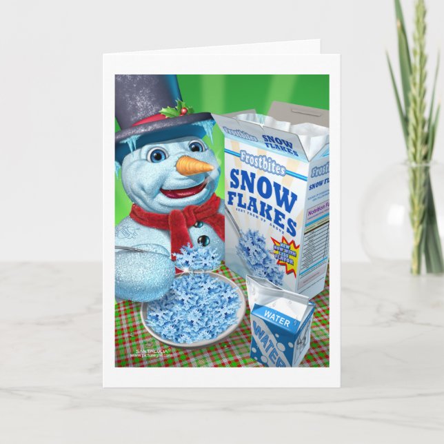 Snowman_snowflakes Feiertagskarte (Vorderseite)