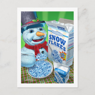 Snowman_snowflakes Postkarte