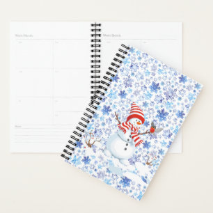Snowman Snowflakes Weihnachten Planer