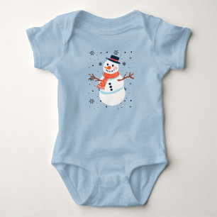 Snowman Snowflakes Weihnachtsgebäck Baby Strampler