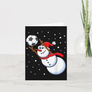 Snowman Soccer Goalie Weihnachtsmannmütze Männer W Karte