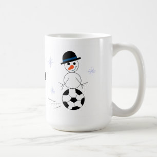 Snowman Soccer Player Tasse
