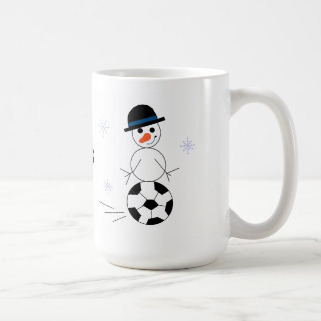 Snowman Soccer Player Tasse (Rechts)