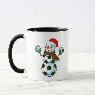 Snowman Soccer Weihnachten Sport Liebhaber Tasse