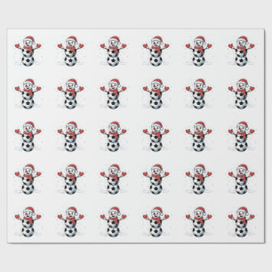 Snowman Soccer Weihnachten Weihnachtsmann Baseball Geschenkpapier