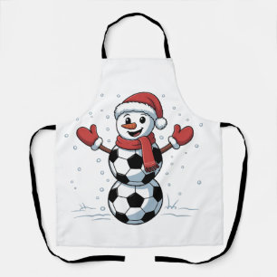 Snowman Soccer Weihnachten Weihnachtsmann Baseball Schürze