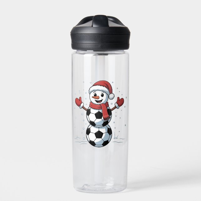 Snowman Soccer Weihnachten Weihnachtsmann Baseball Trinkflasche (Vorderseite)
