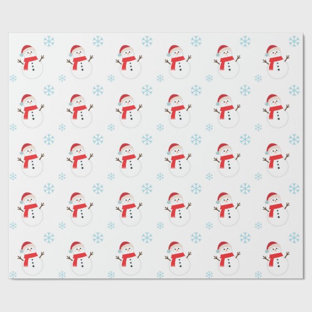 SNOWMAN sock for warm decor Christmas Geschenkpapier (Flach)