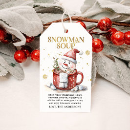 Snowman Soup Heiße Cocoa Urlaub Geschenkanhänger